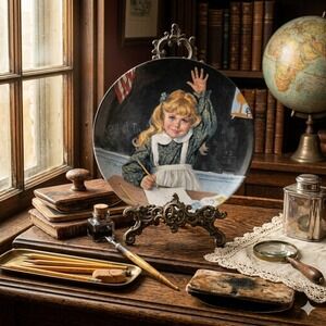 1986 Reco Knowles John McClelland Learning Is Fun Becky's Day Collector Plate